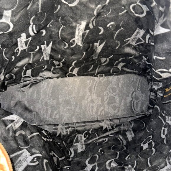 Salvatore Ferragamo Vintage Foldable Canvas and Leather Botanical Tote with COA - Picture 12 of 16